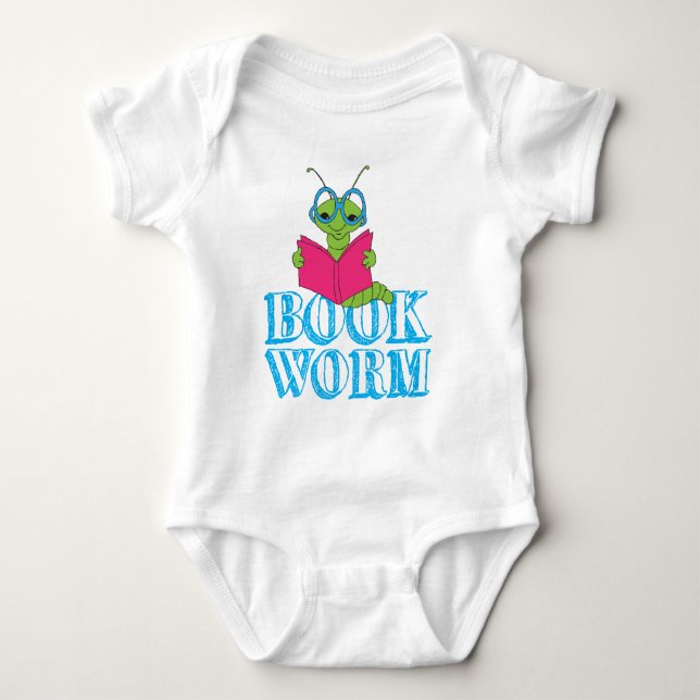 Grönten Brilliant Tecknad Bookworm Bok Mask Tee Shirt (Framsida)