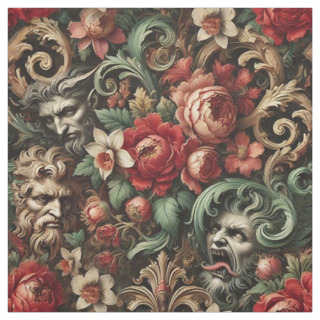 Grönten Brothers - Gothic Påstående Tile Tyg (Provkarta)