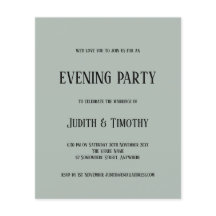 Grönten Budget Black Text Sage på kvällen Party In