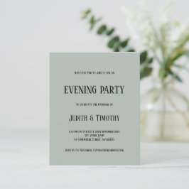 Grönten Budget Black Text Sage på kvällen Party In