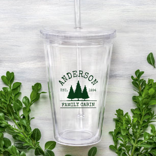 Grönten Cabin Family Namn Forest Take Away Mugg