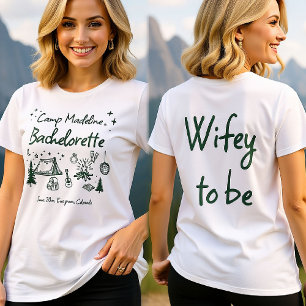 Grönten Camp Bachelorette Camping Hand plockade Wr T Shirt