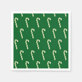 Grönten candy cane jul pappersservett