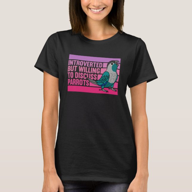 Grönten Cheek Conu introducerad men Parrots Turcos T Shirt (Framsida)