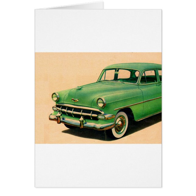 grönten Chevy 1950 Hälsningskort (Framsidan)