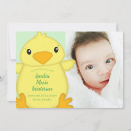 Grönten chick Baby Shower Inbjudningar