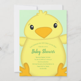 Grönten chick Baby Shower Inbjudningar