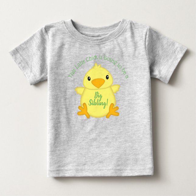 Grönten chick Baby Shower T Shirt (Framsida)