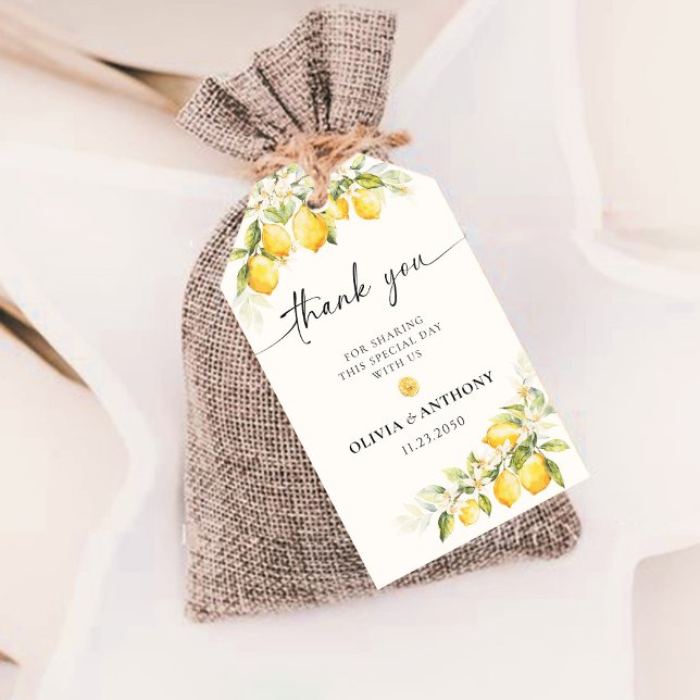 Grönten Citrus Bröllop Ceremony Gift Märkre Presentetikett (Skapare uppladdad)