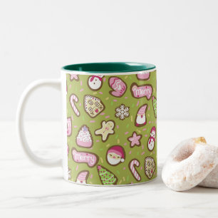 Grönten Cookies-jul Två-Tonad Mugg