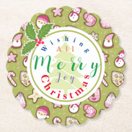 Grönten Cookies-jul Underlägg Papper