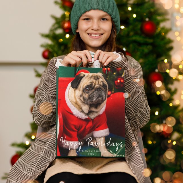 Grönten Cute Hund Pet Family Photo Lycklig Pawlida (Skapare uppladdad)