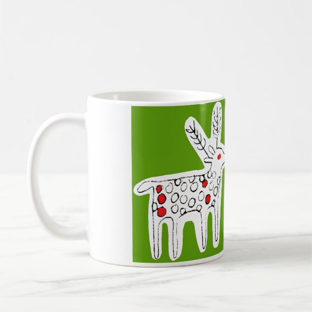 Grönten Cute Reindeer Kiss Kaffemugg (Vänster)