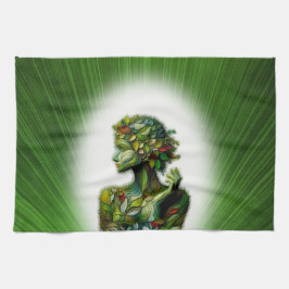 Grönten Dam Kökshandduk