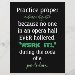 Grönten Dance Parents Audience Etiquette Reklamblad