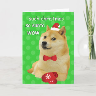 Grönten Doge Funny Meme Helgkort