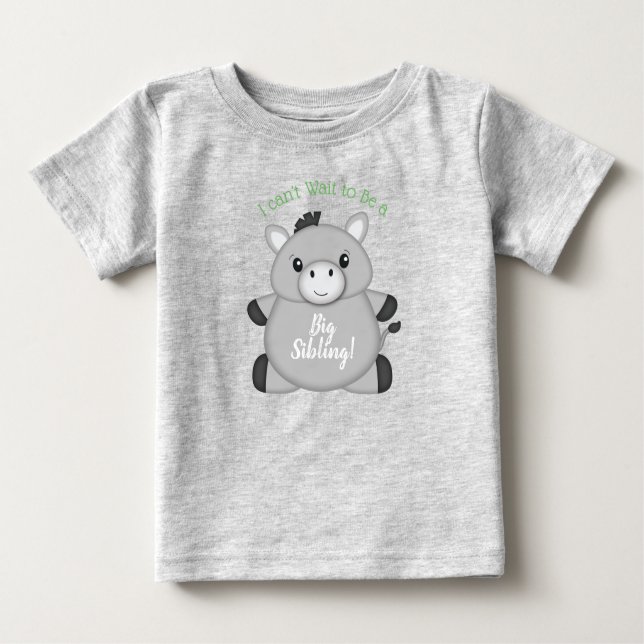 Grönten Donkey Baby Shower T Shirt (Framsida)