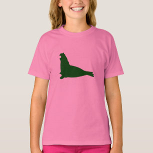 Grönten Elefantförsegling Shirt Phthalo Tee Shirt