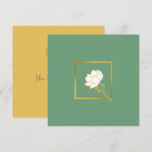 Grönten Elegant i Klassisk vit Guld-blomma