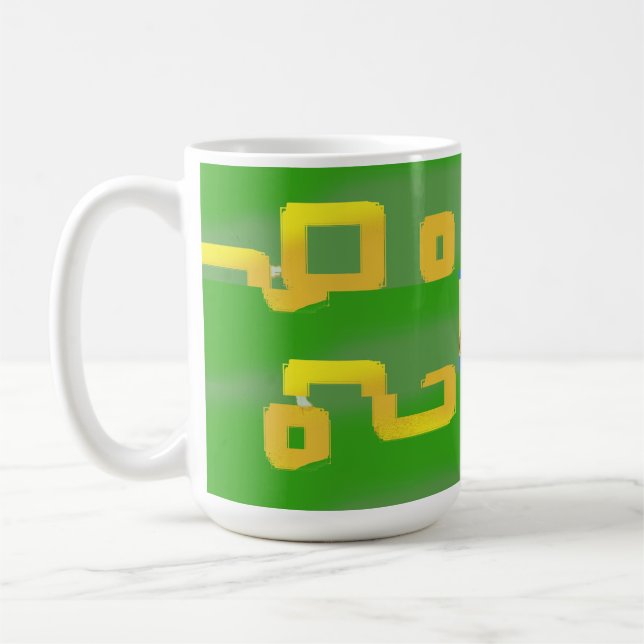 Grönten Fack för Gult av akut Tecknad Kaffemugg (Vänster)