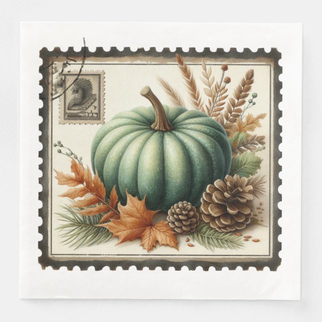 GRÖNTEN FALLER ÖPPUMPOSTER PAPPERSSERVETT (Framsida)