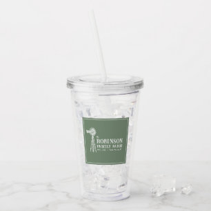 Grönten Family Namn Farm Rustic Kvarn Sage Take Away Mugg