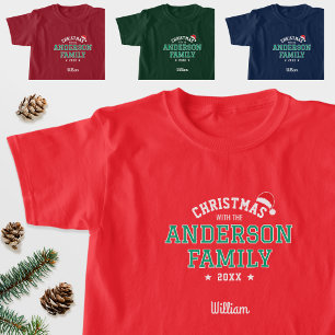 Grönten Family Namn, jultomten Helgdag Red T Shirt