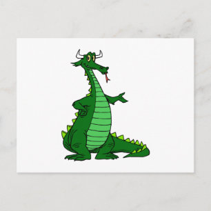 Grönten fånig Dragon Vykort