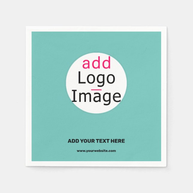 Grönten Färsk  för trendig Business Anpassningsbar Pappersservett (Framsidan)