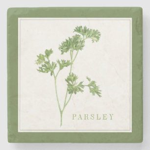 GRÖNTEN FÄRSK PARSLEY Marble Stone Underlägg (+tex