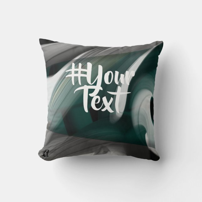 Grönten Fillow Abstrakt Trend Insida Decor Black Kudde (Framsida)