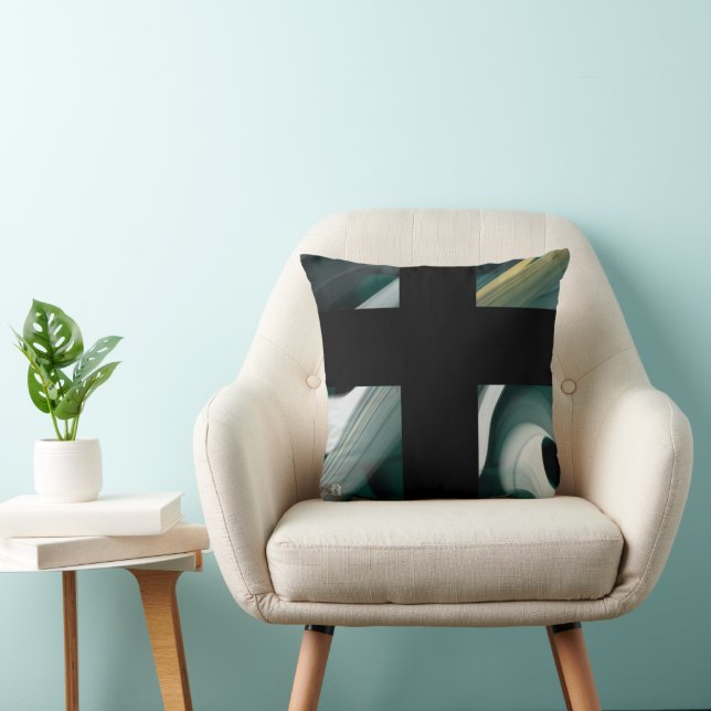 Grönten Fillow Abstrakt Trend Insida Decor Black Kudde (Stol)