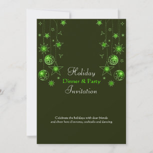 Grönten Finare Elegant Juldekorationer Inbjudningar