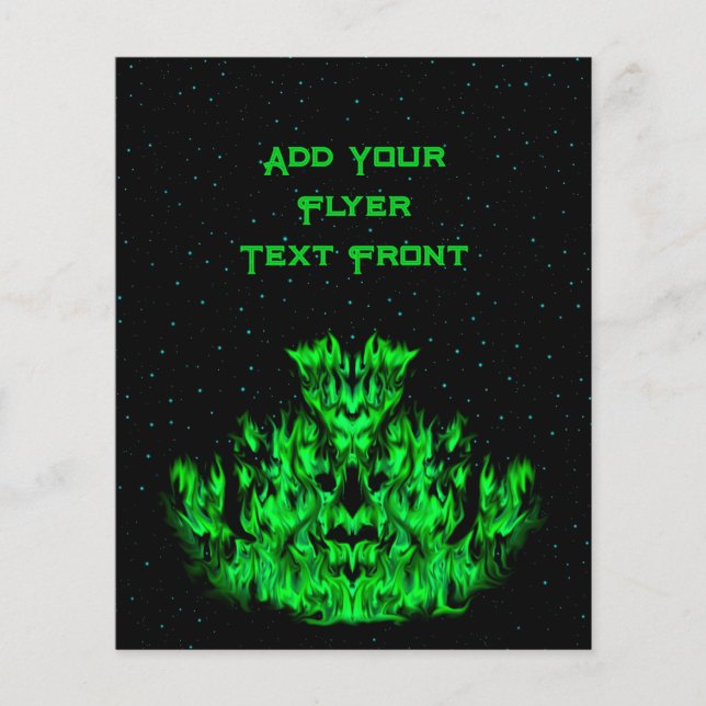 Grönten Flame Monster i Starlight Himlar Flygblad (Framsidan)