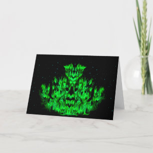 Grönten Flame Monster i Starlight Himlar Kort