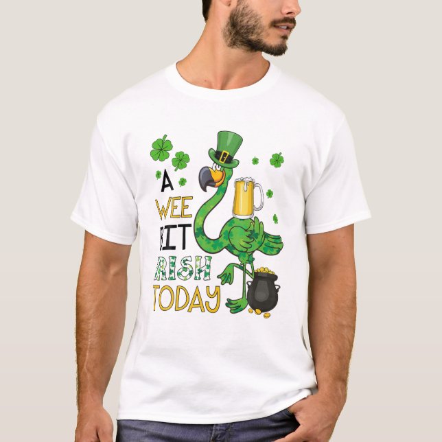 Grönten Flamingo St Patrick's T Shirt (Framsida)