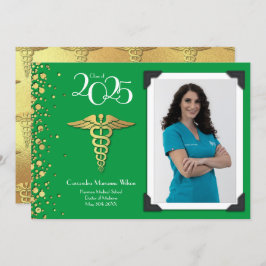 Grönten för avisering om doktor i Studenten Inbjudningar