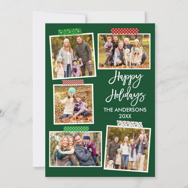 Grönten  för crawlningsband i Glad helg Julkort (Framsida)