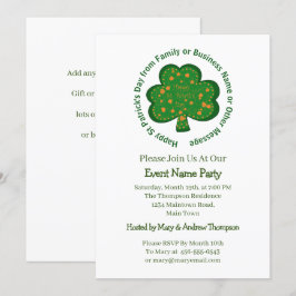 Grönten för ditt namnmeddelande St patricks day Sh Inbjudningar