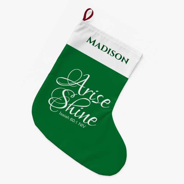 Grönten för inspirationspass och Shine Faith Stor Julstrumpa (Framsidan (Hängande))