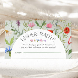 Grönten för jodrossaft Diaper Raffle Baby Shower Tilläggskort