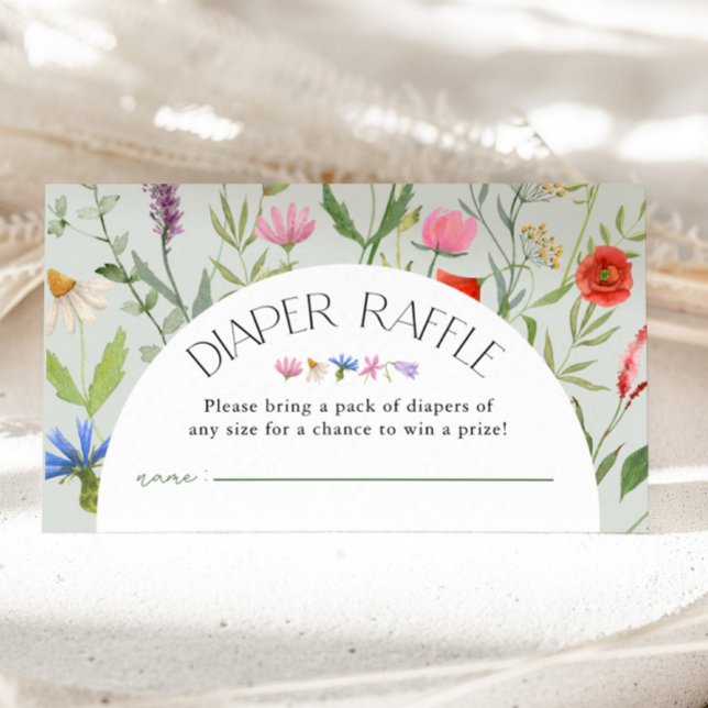 Grönten för jodrossaft Diaper Raffle Baby Shower Tilläggskort (Skapare uppladdad)