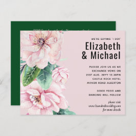 Grönten för söt Rosa Blommigt Löv Bröllop budget