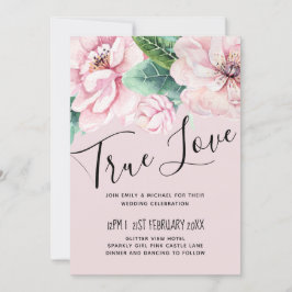 Grönten för söt Rosa Blommigt Löv Bröllop budget