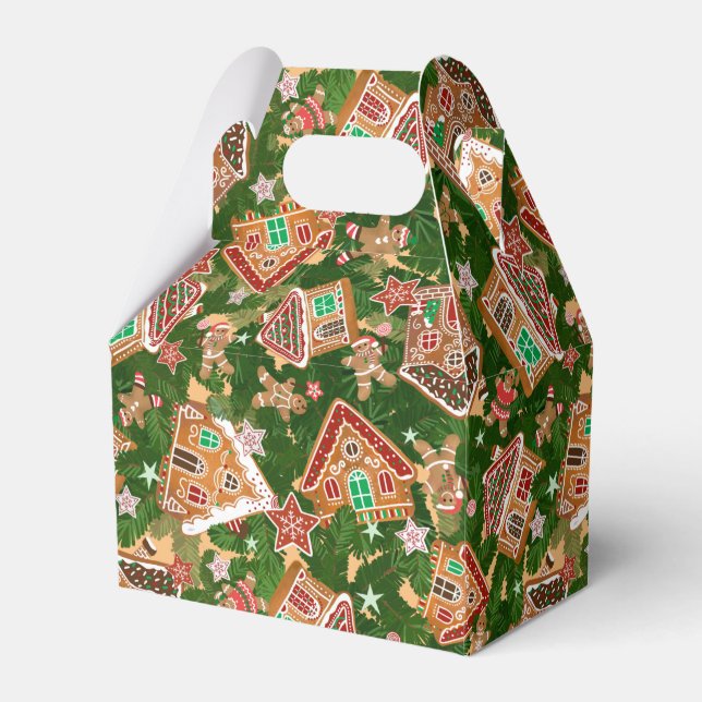 Grönten för vackra julgranskålar presentaskar (Framsidan Sidan)