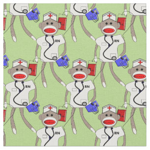 Grönten för väder-Sock monkey-väv Tyg