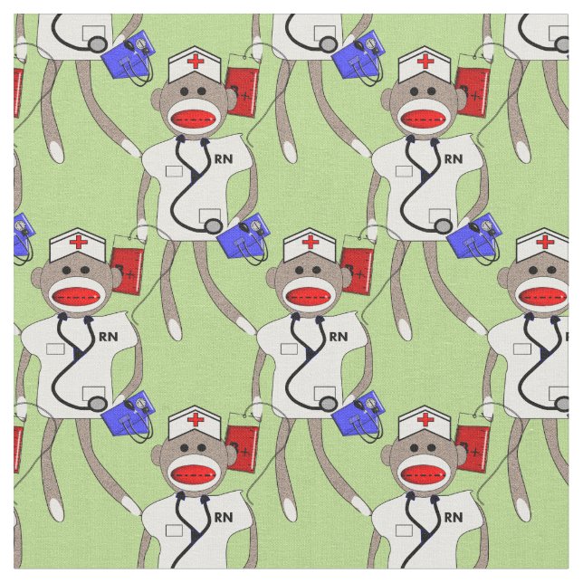 Grönten för väder-Sock monkey-väv Tyg (Närbild)