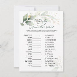 Grönten för Värld runt-spel i baby och Guld-lövnin