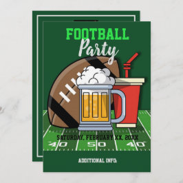 Grönten Fotboll Party Inbjudningar