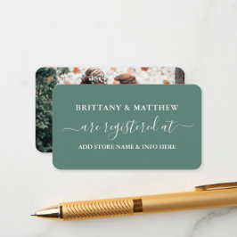 Grönten Foto Eucalyptus Calligraphy Registry Tilläggskort